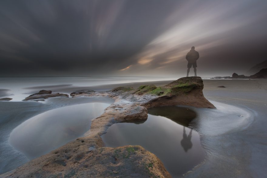 Photographer on the rock